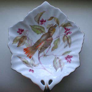 Vintage Mitterteich Bavaria Germany Bird Trinket Candy Nut Dish Vanity Tray